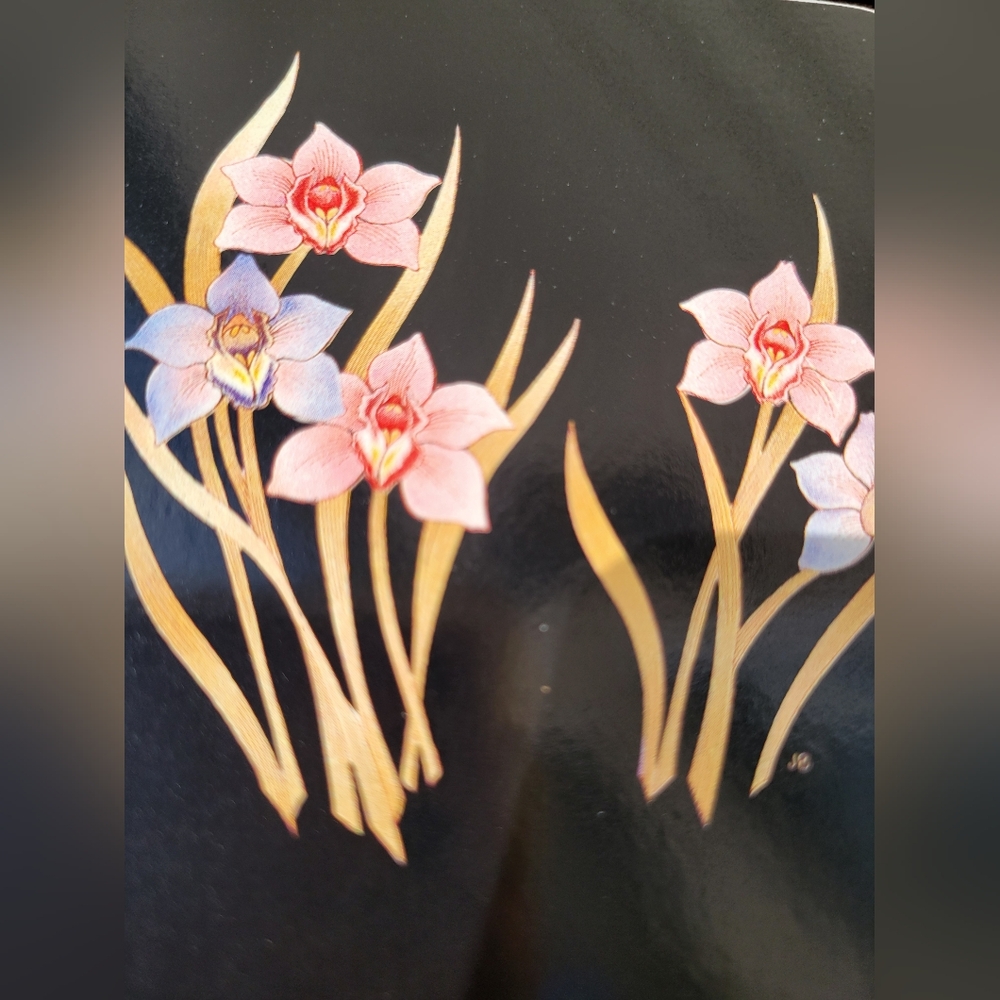 Vintage Cavalli Floral Coaster Set Orchids Made in New Zealand Original Box - Picture 16 of 16
